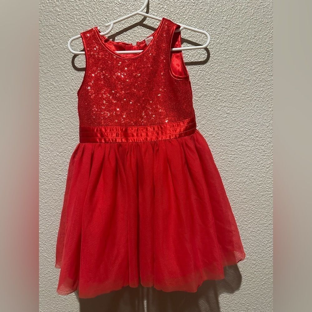 NWOT Cat & Jack Red Sequence Red Toddler Dress Size 2T